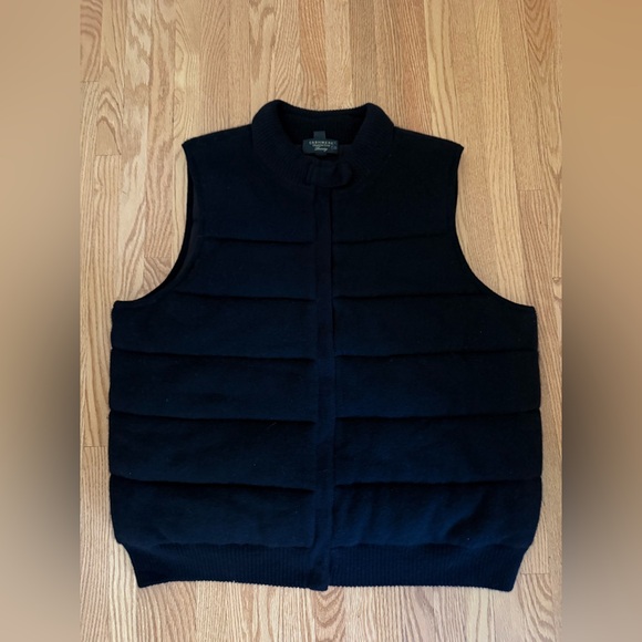 Charter Club Black Cashmere Luxury vest. Size Xl - Picture 2 of 5